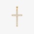 Gold outline cross with diamonds
