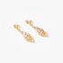 Gold long earrings with Morganite and diamonds