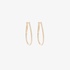 Small oval gold diamond hoops