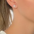 Invisible triangle shaped diamond earrigs