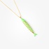 Glam sardine pendant with lime enamel