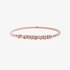 ''Forever'' pink gold elastic bracelet with diamonds