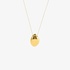 Large gold plated drop pendant