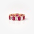 Rubies and diamonds baguette cut ring