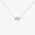 White gold evil eye pendant with diamonds