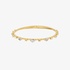 Gold bangle bracelet with diamonds