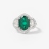 Exceptional oval emerald victorian style