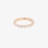 Gold band ring with diamonds