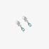 Earrings in white gold 18κ with aquamarine and diamonds