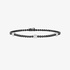 Black diamond tennis bracelet with baguette details