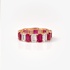 Rubies and diamonds baguette cut ring