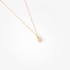 Tiny pink gold boy pendant with diamonds