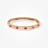 Yellow Gold Bangle Bracelet with Pink Oval Sapphires & Brilliant-Cut Diamonds