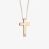 Thin yellow gold cross with a diamond