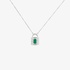 Diamond locket with emerald