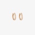Pink gold hoops with diamonds