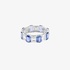 sapphire and baguette diamond band ring