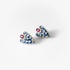 Titanium triangle stud earrings with semi precious stones