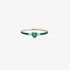 Elegant ring with green  enamel