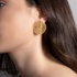 Fashionable silver gold plated earrings