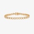 Pink gold tennis bracelet with heart cut diamonds