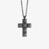 Men's titanium cross with black  diamonds