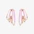 DEMETRA gold earrings with pink enamel and diamonds