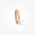 Rose gold ring with diamonds