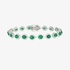 Emeralds and diamonds rosette bracelet