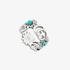 Gucci Double G mother of pearl ring in sterling silver