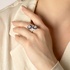 Double sapphire diamond ring