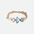 Aquamarine gold bracelet