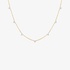 Think gold necklace with diamonds