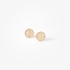 Small gold earrings with baguette diamonds