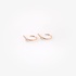 Very thin pink gold hoops with diamonds