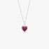 Modern ruby heart pendant