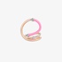 Mοντέρνο δαχτυλίδι με ροζ σμάλτο και διαμάντια