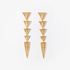 Fashionable silver gold plated earrings