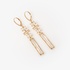 Fine modern gold earrings with white topaz and diamonds