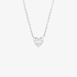 white gold heart pendant with diamonds