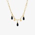 Pink gold necklace with onyx drops