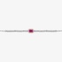 White gold bracelet with with diamonds and a ruby
