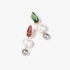Two colours long pearl earrings