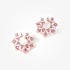 Side earrings with pink sapphires and diamonds