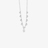 White gold dangling necklace with diamonds