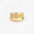 Gold wide ring with diamonds