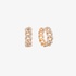 Rose gold chain hoops with diamonds