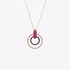 Pendant with geometric circles and ruby