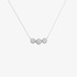 White gold triple invisible setting pendant