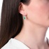 White gold emerald dangling emerald earrings